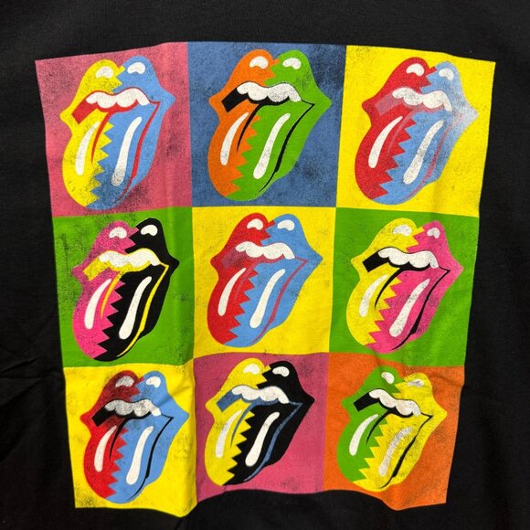The Rolling Stones Warhol Style Pop Art Hot Lips Rock Tee M - Picture 2 of 4
